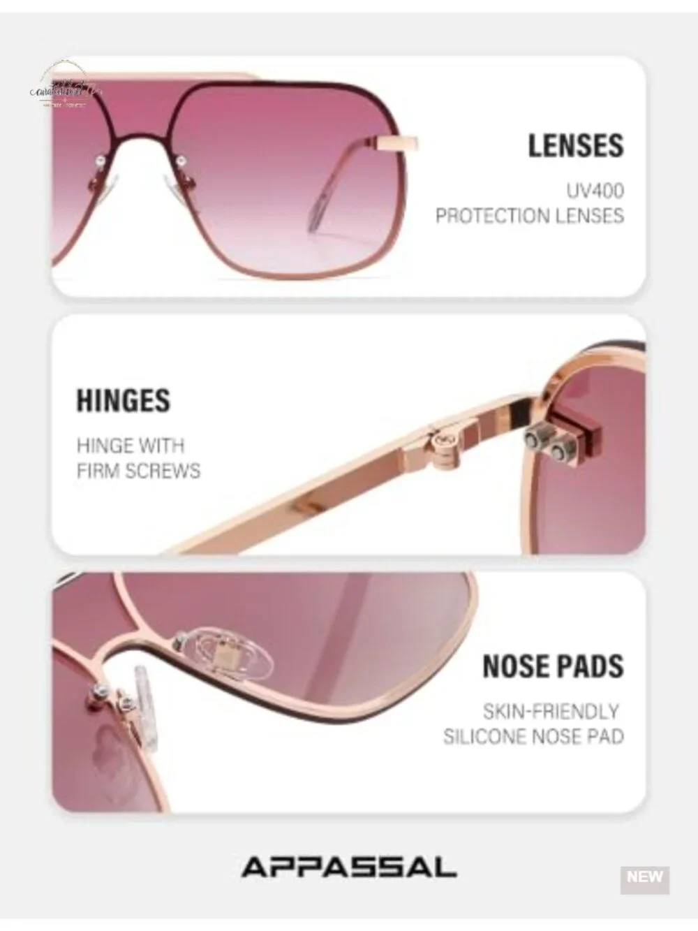 Y2K Frameless Shield Sunglasses UV400 Metal Square Oversized